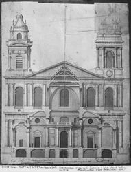 Church of Saint-Sulpice, Elevation of the Facade, Paris, 1740